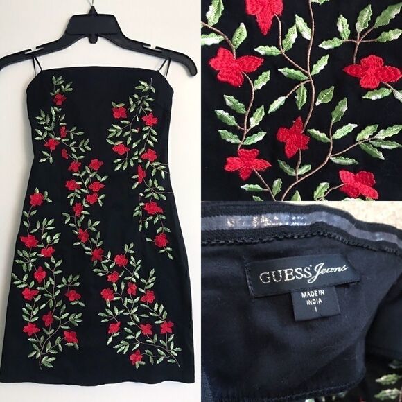 Guess Little Black & Floral Dress - Picture 1 of 6